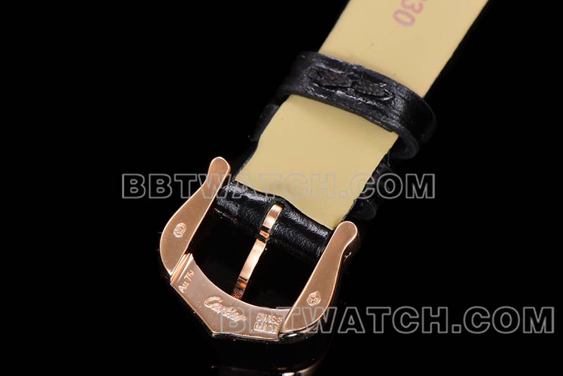Cartier top replica watches F1 factory tank white disk rose gold case belt models buckle real photo