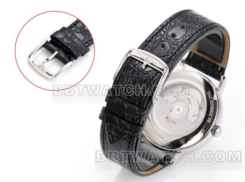 浪琴顶级复刻手表XC厂优雅40mm白盘L888机械机芯皮带款表带实拍图