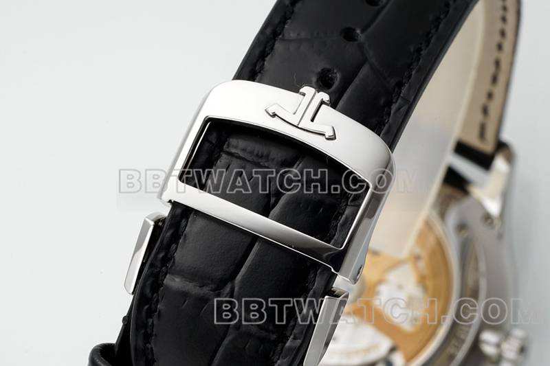 积家最优复刻手表APS厂超薄大师896机芯动力储备机械皮带款表带实拍图