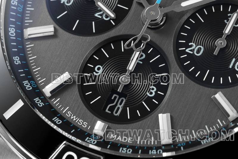 Breitling top replica watches TF Factory Mechanical Chronograph Gray Plate 44mm Steel Strap models front real picture