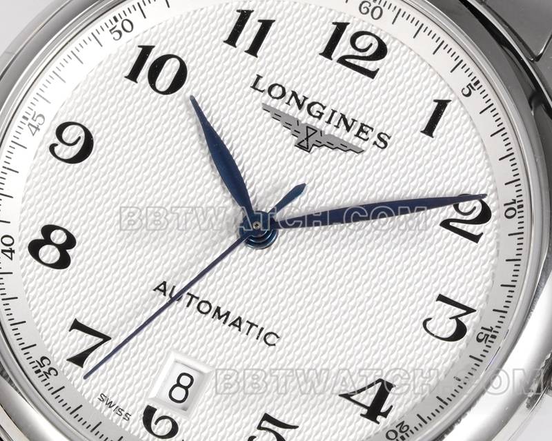 Longines 1:1 réplique montres XC chef-d'œuvre d'usine argent disque blanc L888 mouvement mécanique ceinture en acier modèles avant photo réelle