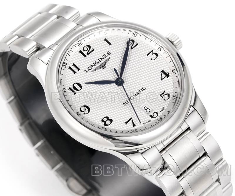 Longines 1:1 réplique montres XC chef-d'œuvre d'usine argent disque blanc L888 mouvement mécanique ceinture en acier modèles avant photo réelle