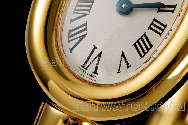 卡地亚最佳复刻手表BLS厂浴缸16尺寸石英手镯表正面实拍图