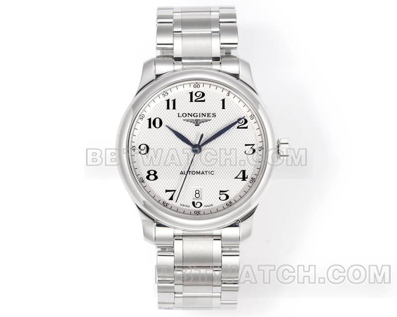 Longines 1:1 réplique montres XC chef-d'œuvre d'usine argent disque blanc L888 mouvement mécanique ceinture en acier modèles avant photo réelle