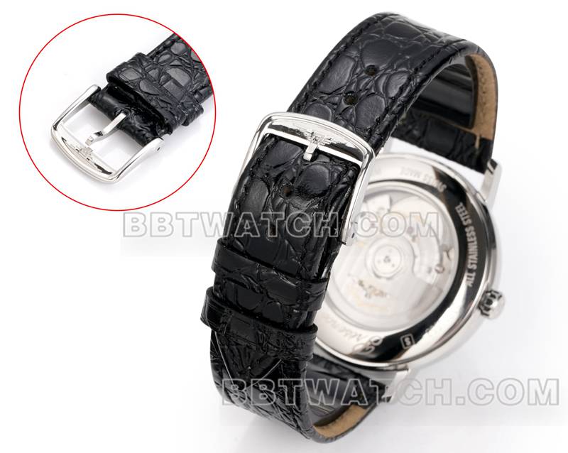 浪琴最佳复刻手表XC厂优雅40mm银盘L888机械机芯皮带款表带实拍图