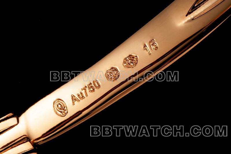 卡地亚1:1复刻手表BLS厂浴缸16尺寸石英玫瑰金手镯表表带实拍图