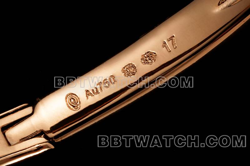 卡地亚超级克隆手表BLS厂浴缸17尺寸石英玫瑰金手镯表表带实拍图