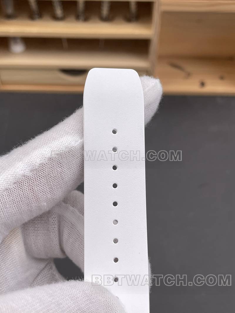 理查德米勒超级克隆手表RM厂透明水晶壳陀飞轮机械RM38-02表带实拍图