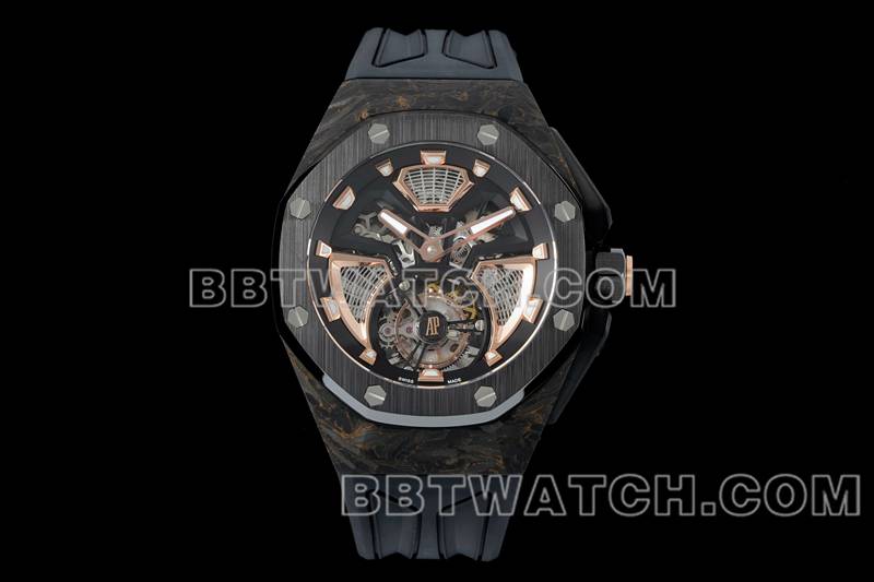 Audemars Piguet réplique montres de qualité supérieure RM Factory Royal Oak Offshore Floating Tourbillon Mechanical Black Rubber models front real photo