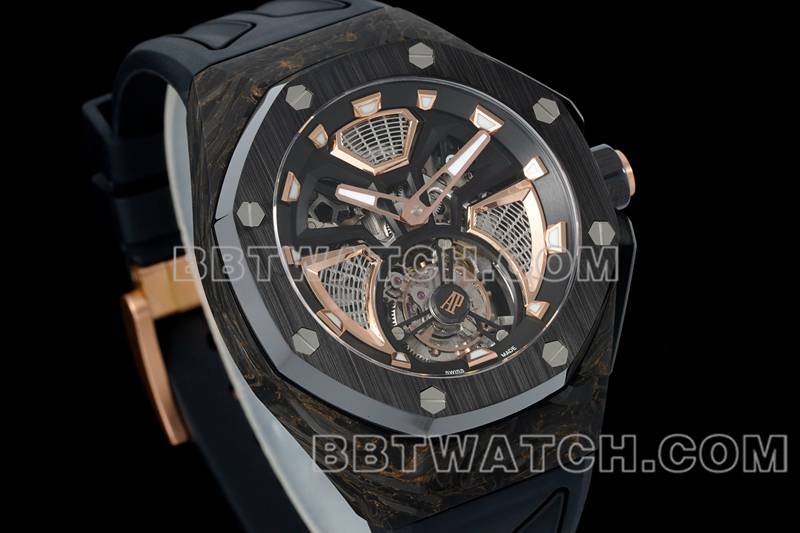 Audemars Piguet réplique montres de qualité supérieure RM Factory Royal Oak Offshore Floating Tourbillon Mechanical Black Rubber models front real photo