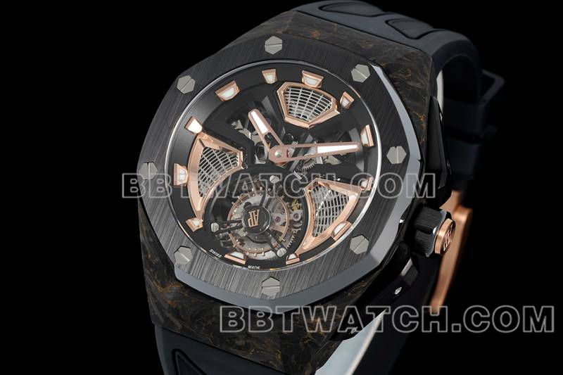 Audemars Piguet réplique montres de qualité supérieure RM Factory Royal Oak Offshore Floating Tourbillon Mechanical Black Rubber models front real photo