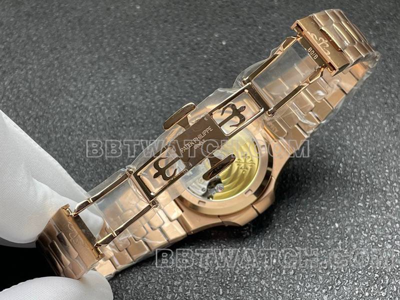 Patek Philippe Super Clone Watch Sport Elegant Blau Disc Mechanisch Rose Gold Stahlband Modell 5990 Schnalle Actual Photo