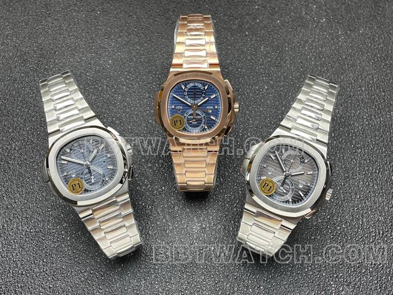 百达翡丽最佳复刻手表运动优雅灰盘机械钢带款5990正面实拍图