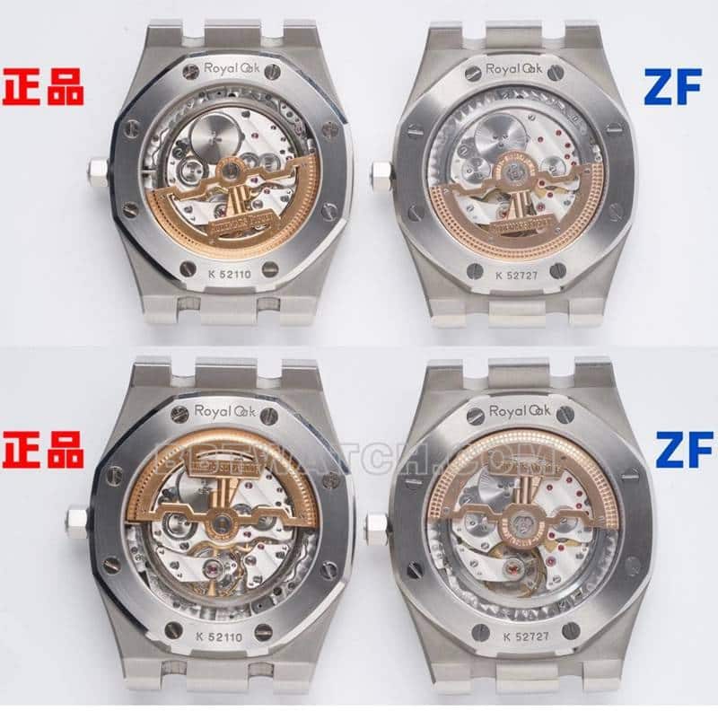 ZF皇家橡树真假对比评测爱彼顶级复刻表15202背面实拍图