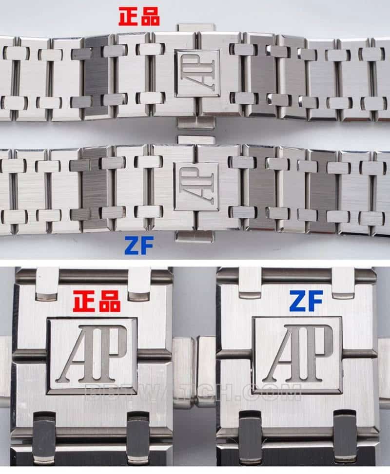 ZF皇家橡树真假对比评测爱彼顶级复刻表15202表带实拍图