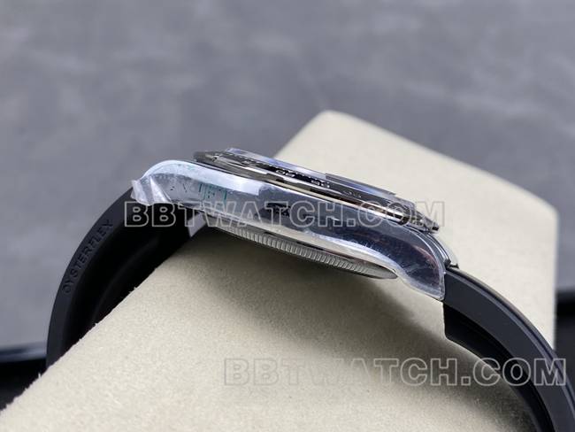 顶级复刻手表UFO厂迪通拿劳力士陨石盘4131机械侧面实拍图