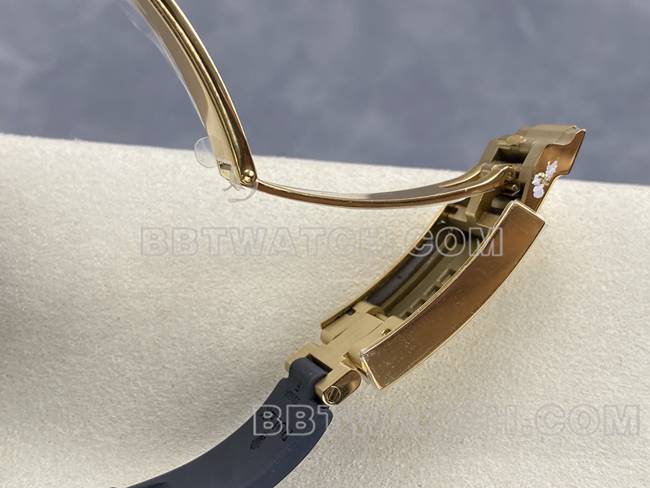 1:1复刻手表迪通拿UFO厂劳力士黄金壳陨石盘4131机械表扣实拍图