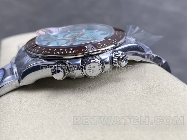 最优复刻手表UFO厂迪通拿劳力士冰蓝迪4131机械侧面实拍图