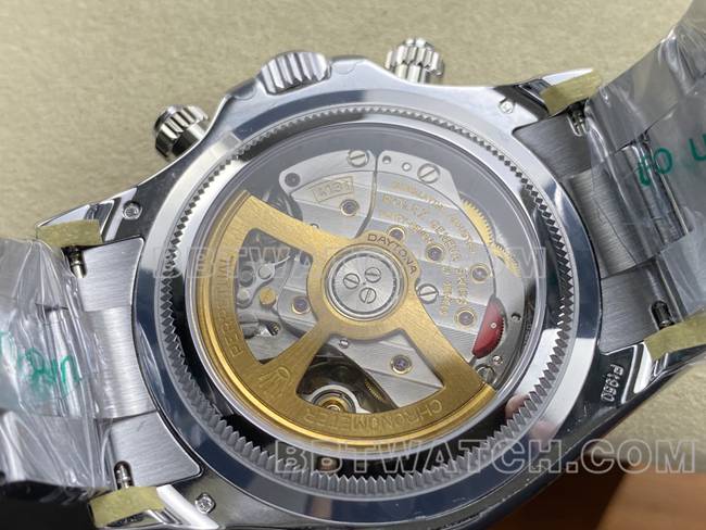 1:1复刻手表UFO厂迪通拿劳力士冰蓝迪方钻4131机械背面实拍图