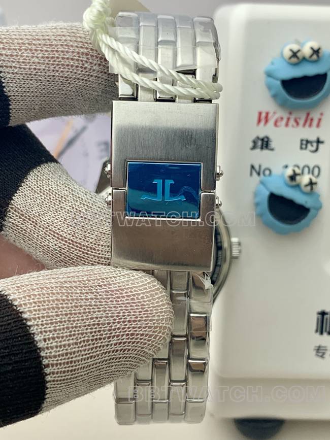 顶级复刻手表积家V9厂大师银盘899机械表带实拍图