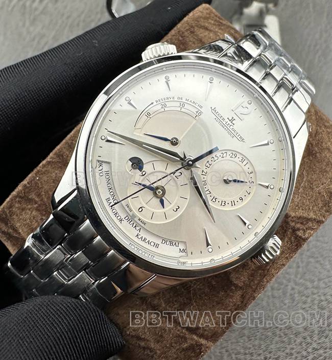 最佳复刻手表积家9F厂大师银盘机械1428421正面实拍图