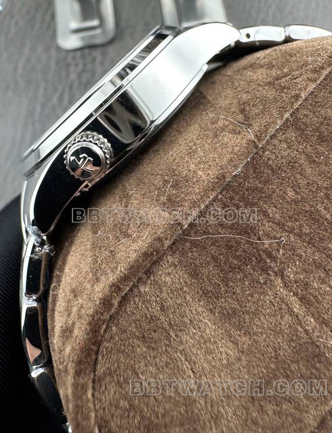 最佳复刻手表积家9F厂大师银盘机械1428421侧面实拍图