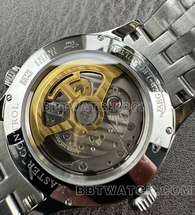 最佳复刻手表积家9F厂大师银盘机械1428421背面实拍图