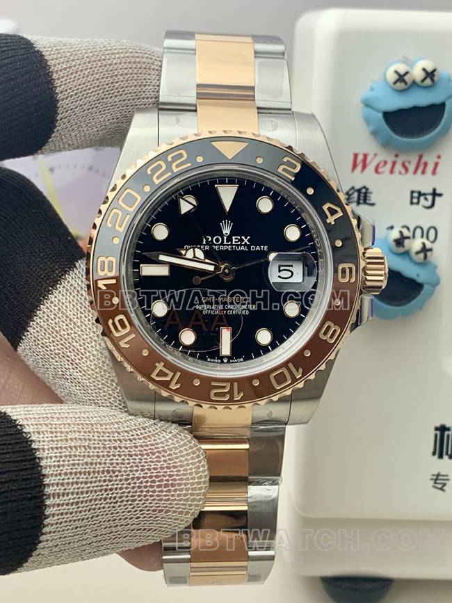 超级克隆手表格林尼治VS厂劳力士沙士圈3285机械正面实拍图