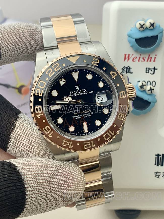 超级克隆手表格林尼治VS厂劳力士沙士圈3285机械正面实拍图