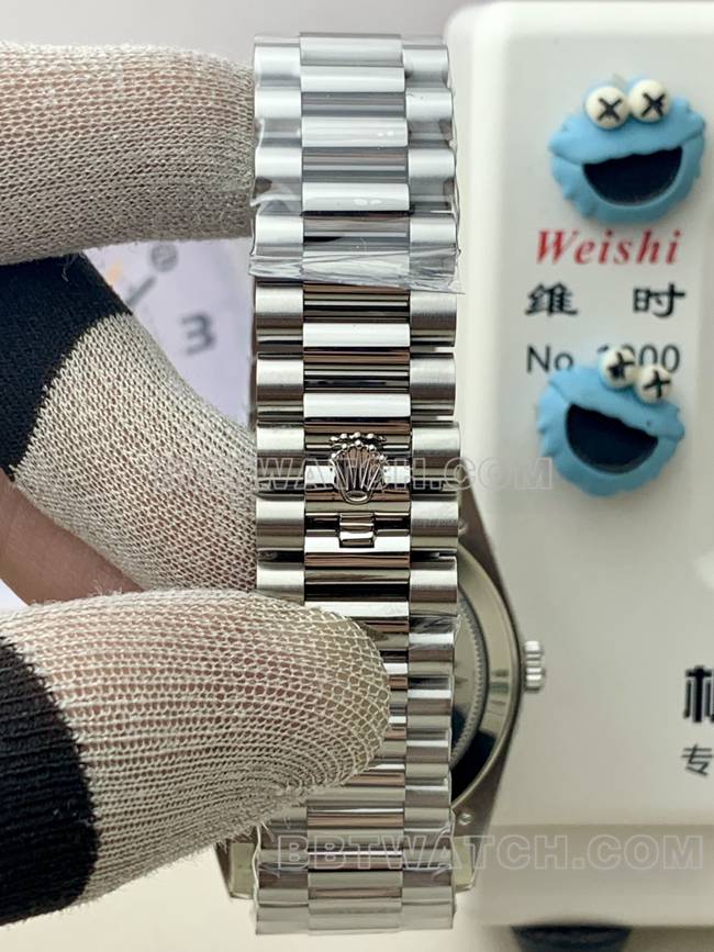 最佳复刻手表PPM厂白盘罗马数字劳力士星期日历机械表带实拍图