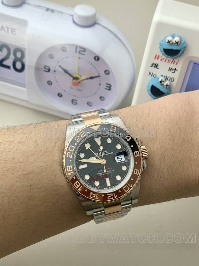 超级克隆手表格林尼治VS厂劳力士沙士圈3285机械正面实拍图