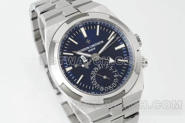 最佳复刻手表江诗丹顿V9厂纵横四海蓝盘机械7920V正面实拍图