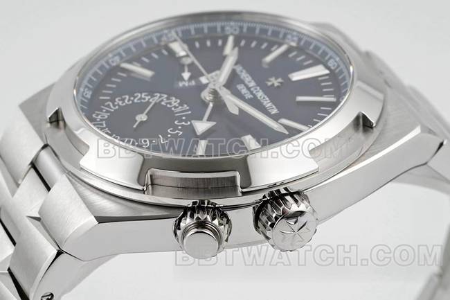 最佳复刻手表江诗丹顿V9厂纵横四海蓝盘机械7920V侧面实拍图