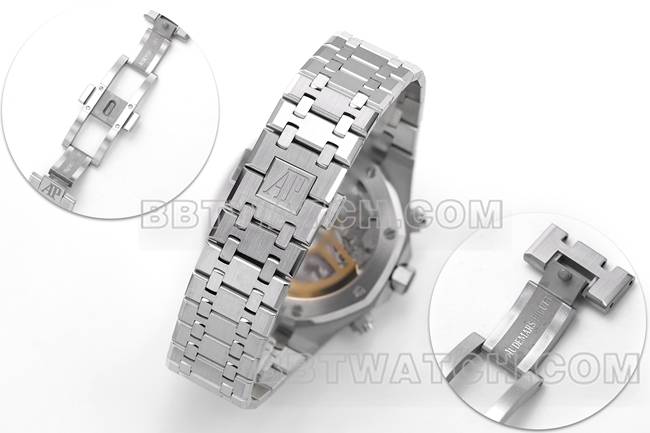 1:1复刻手表ZF厂皇家橡树爱彼银盘机械26240表带实拍图