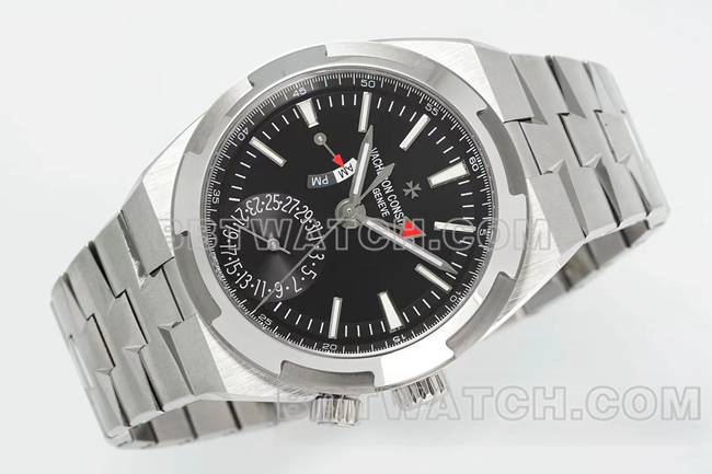 最优复刻手表江诗丹顿V9厂纵横四海黑盘机械7920V正面实拍图