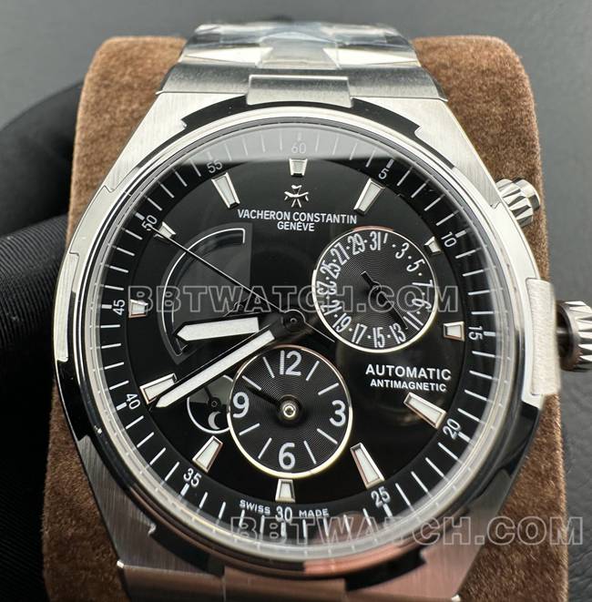 最佳复刻手表纵横四海9F工厂江诗丹顿黑盘机械47450正面实拍图