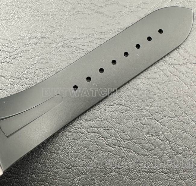 最优复刻手表纵横四海9F厂江诗丹顿黑盘机械橡胶款47450表带实拍图