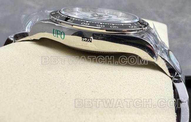 超级克隆手表迪通拿UFO厂劳力士白盘4131机械侧面实拍图