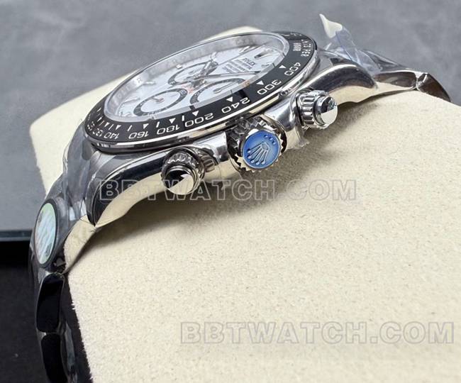 超级克隆手表迪通拿UFO厂劳力士白盘4131机械侧面实拍图