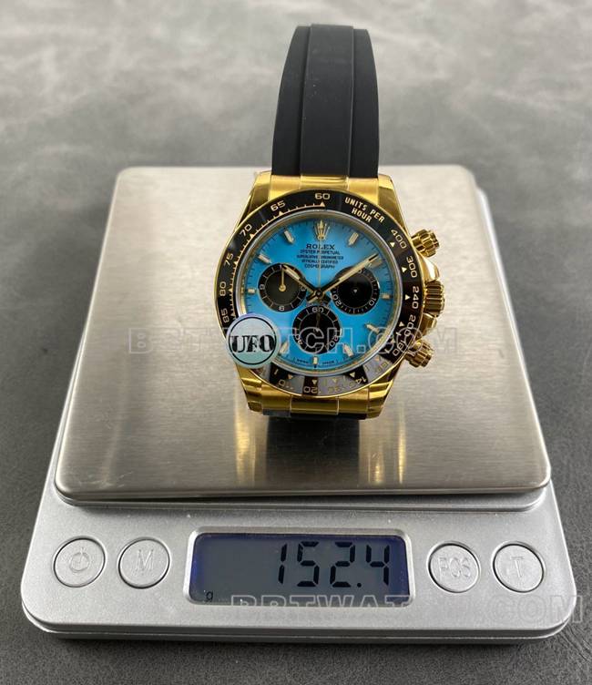 Beste Replik Uhren Daytona UFO Factory Rolex Gold Case Blue Plate 4131 Mechanische Gewicht Aktuelle Bilder