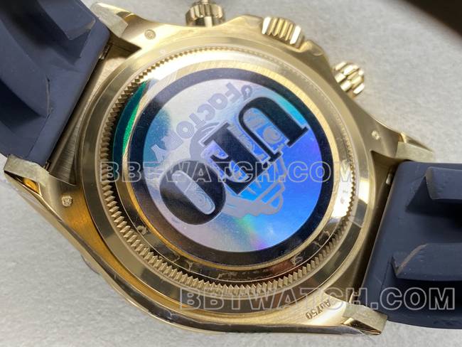 Beste Replik Uhren Daytona UFO Factory Rolex Gold Case Blue Plate 4131 Mechanical Back Aktuelle Bilder