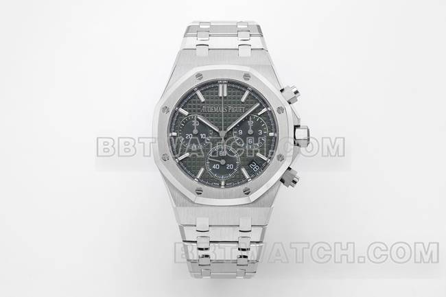 最佳复刻手表ZF厂皇家橡树爱彼灰盘机械26240正面实拍图