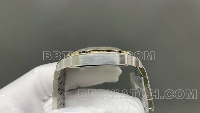 最佳复刻手表卡地亚MLF厂山度士黄色镂空盘机械侧面实拍图