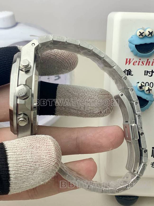 超级克隆手表皇家橡树BLS厂爱彼紫盘机械26420正面实拍图