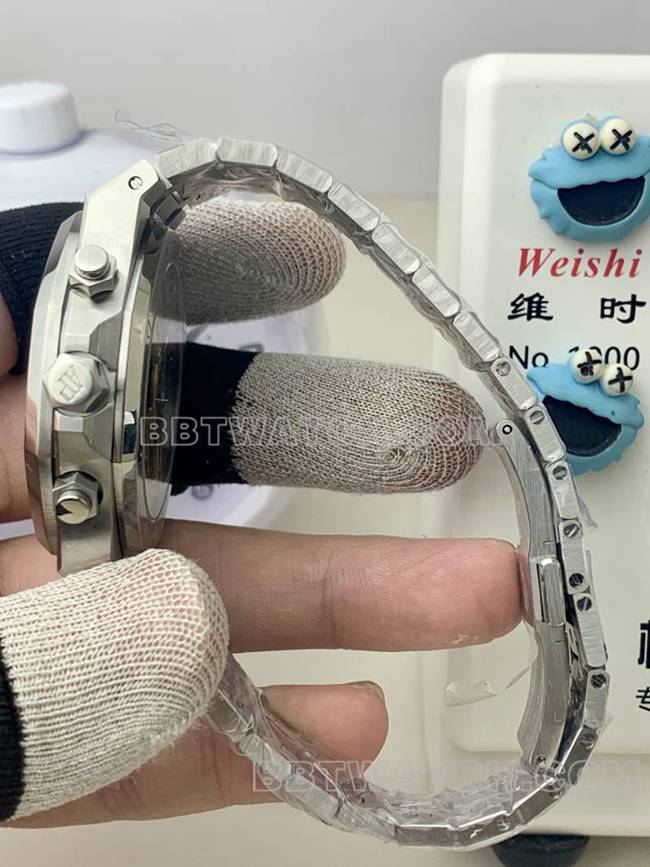 最佳复刻手表皇家橡树BLS厂爱彼蓝盘机械26420侧面实拍图