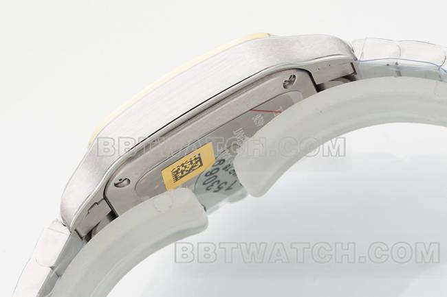 超级克隆手表山度士卡地亚银盘黄金圈石英机芯侧面实拍图