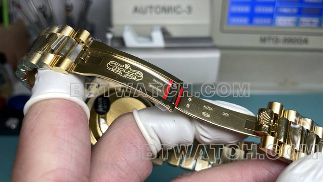 最优复刻手表CBD厂劳力士星期日历3255机械黑盘40mm表扣实拍图