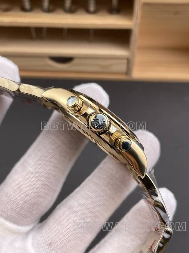 1:1复刻手表CBD厂劳力士迪通拿4130机械金盘40mm侧面实拍图