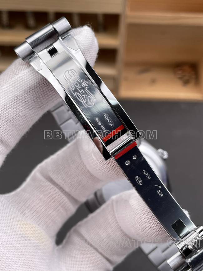 最佳复刻手表CBD厂劳力士星期日历3255机械橄榄绿盘40mm表扣实拍图