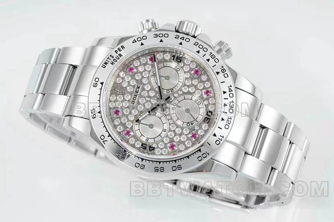 Top Replica Uhren Daytona RX Factory Rolex Diamond Plate Mechanische Front Actual Photo